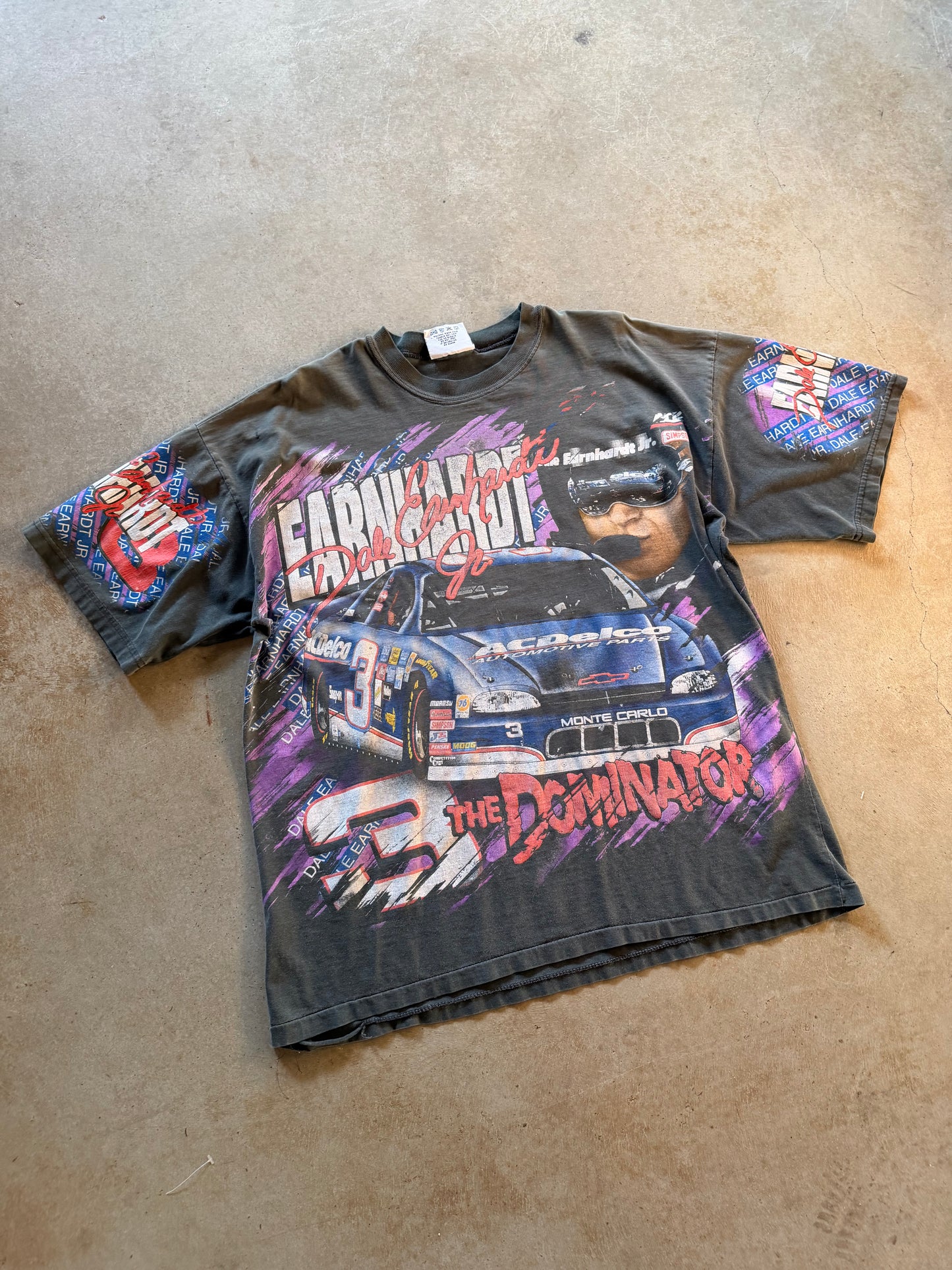 VTG Dale Earnhardt JR The Dominator All Over Print Tee Sz XL