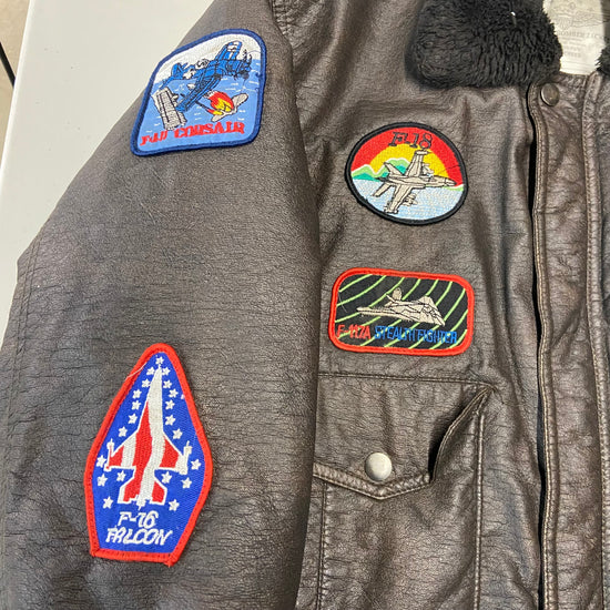 VTG Kids Top Gun Aviator Jacket Sz Yth L