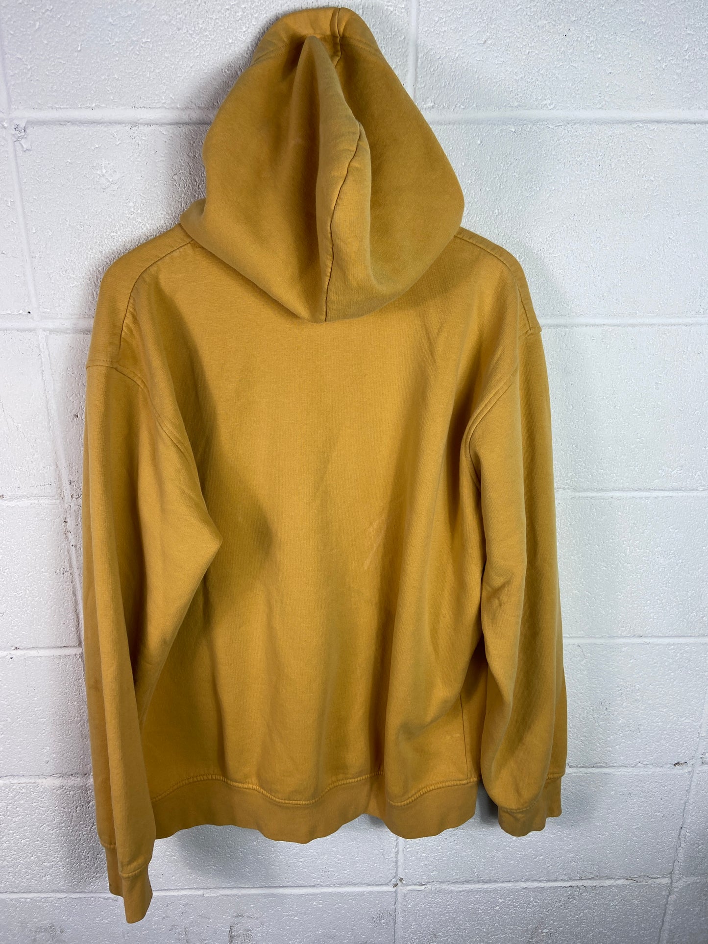 Y2K Nike Mustard Classic Swoosh Hooded Sweatshirt Sz XL