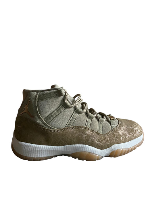 Preowned Air Jordan 11 Wmns "Neutral Olive" Sz 11w/9.5M