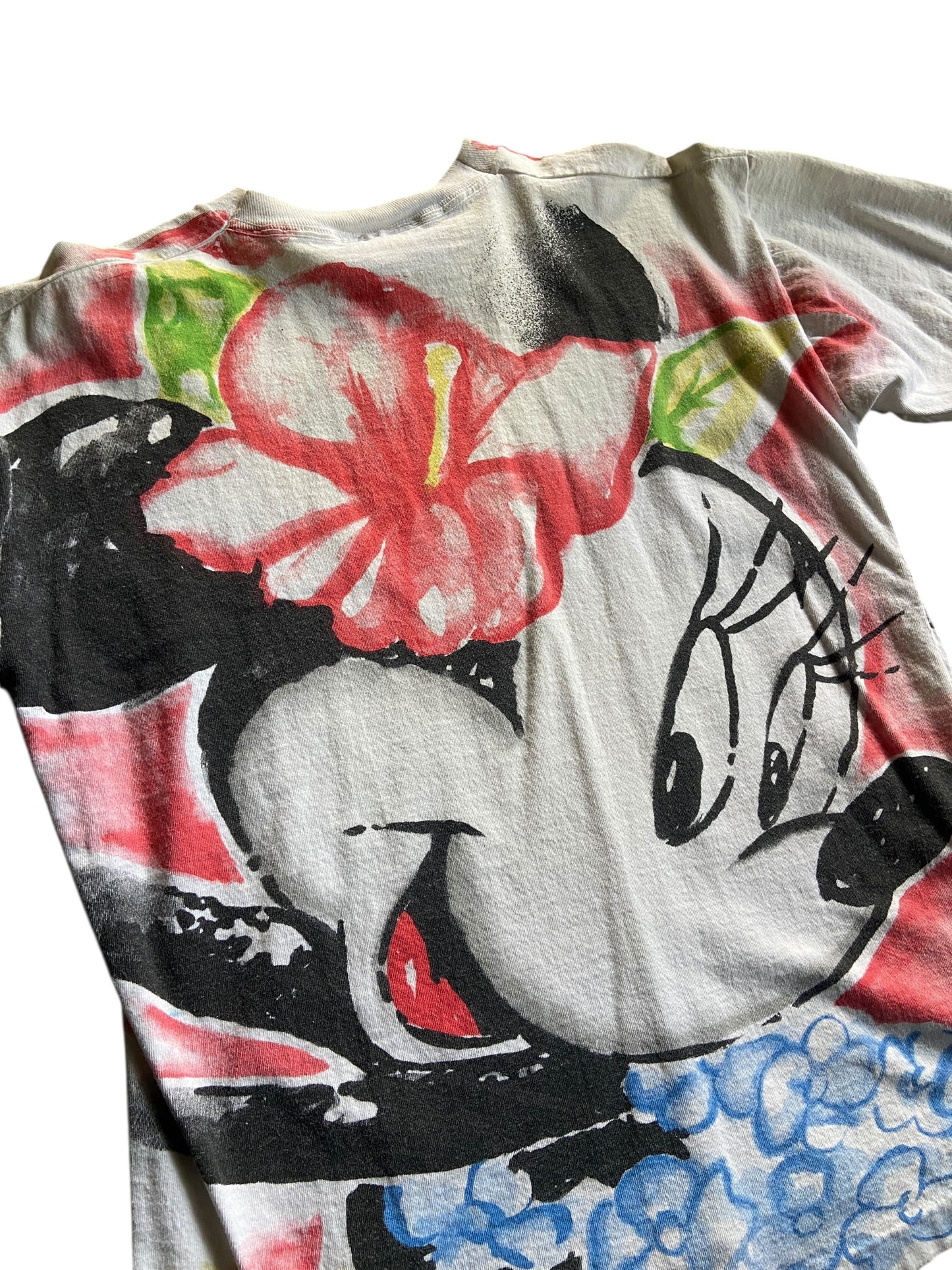 VTG Mickey Mouse Jerry Leigh Hawaiian Style Tee Sz L