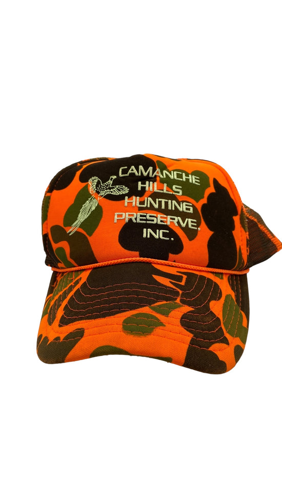 VTG Orange Dunk Camo Hunting Trucker Hat