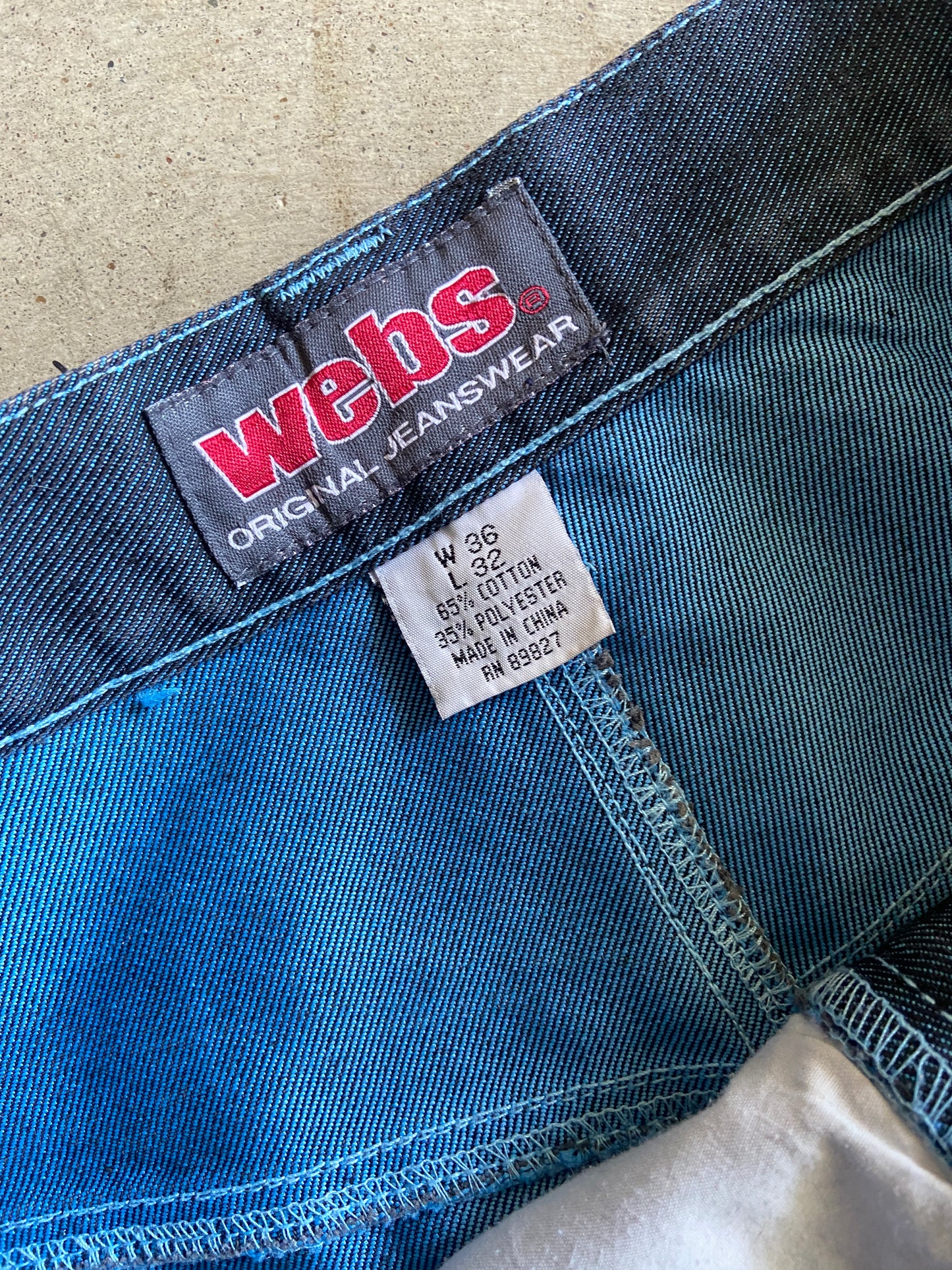 Webs Jeans Blue Denim Pants Sz 36x32