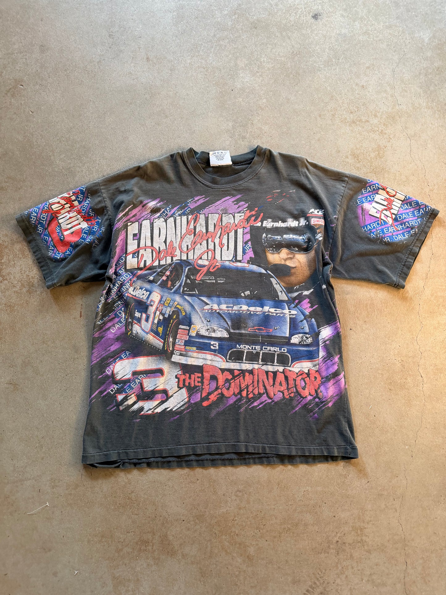 VTG Dale Earnhardt JR The Dominator All Over Print Tee Sz XL