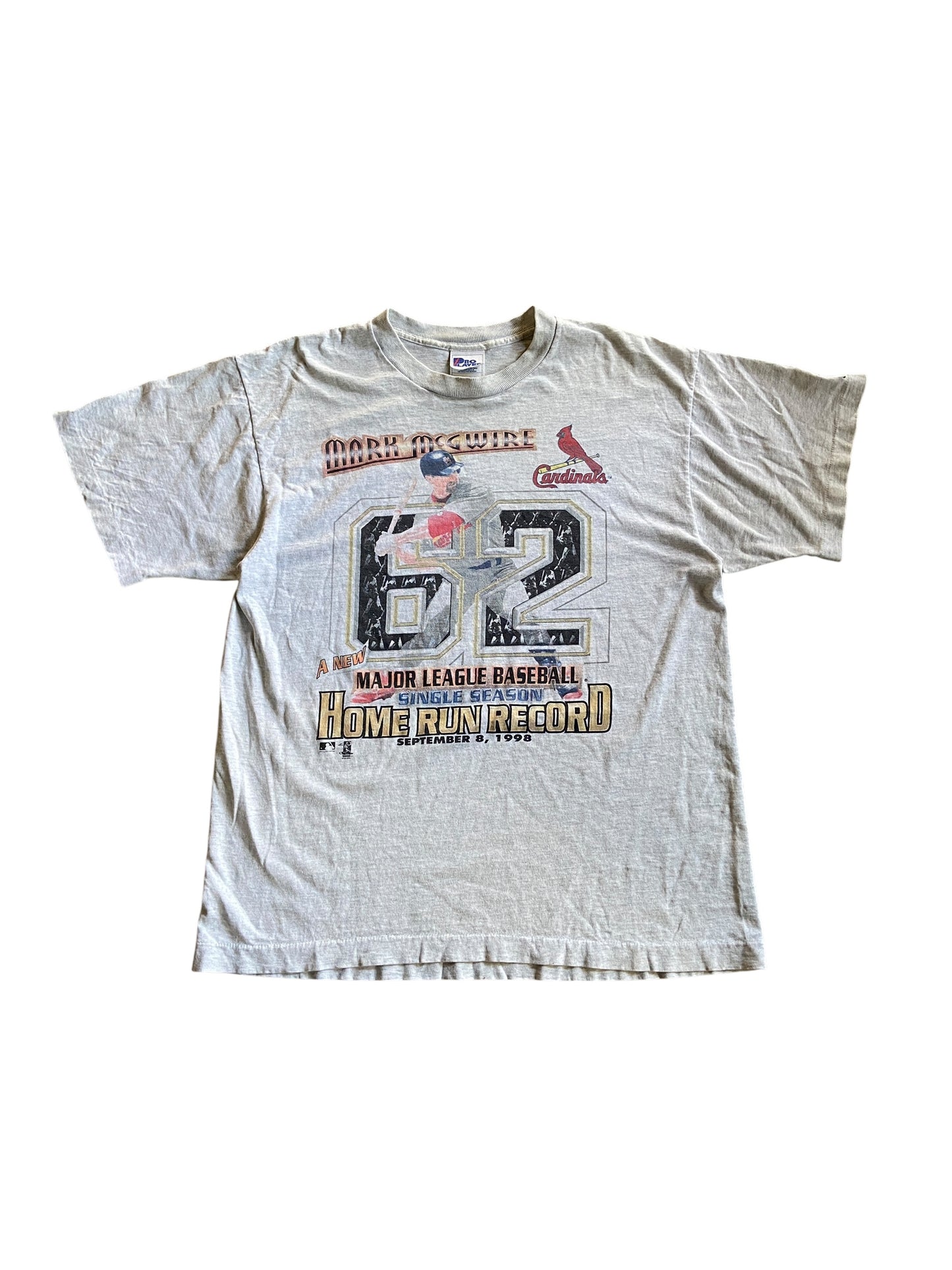 VTG St Louis Cardinals Mark McGwire Home Run Record Tee Sz L