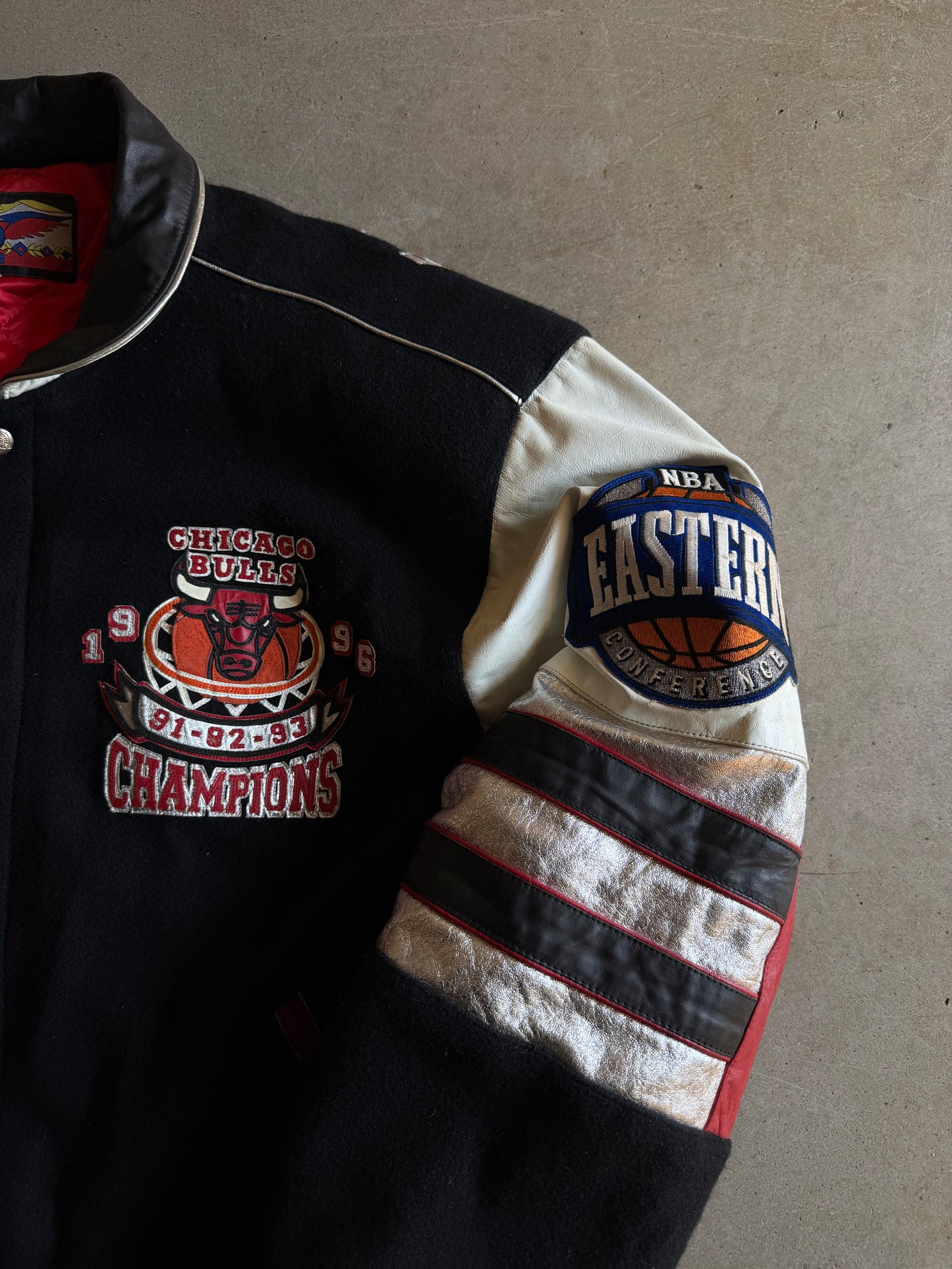 Jeff Hamilton Chicago Bulls 1996 NBA Champions 72-10 Jacket Sz 2XL