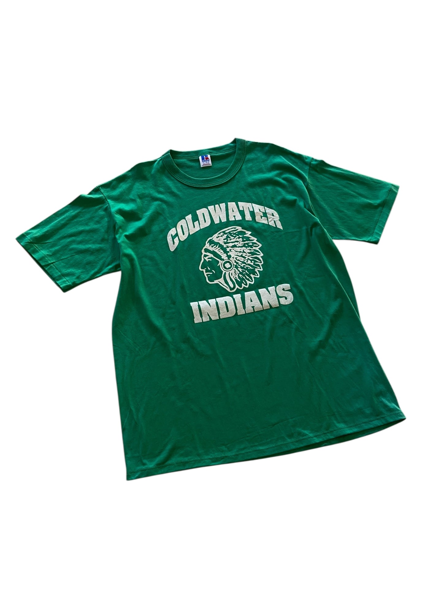 VTG Russell Athletic Coldwater Indians School Tee Sz XL