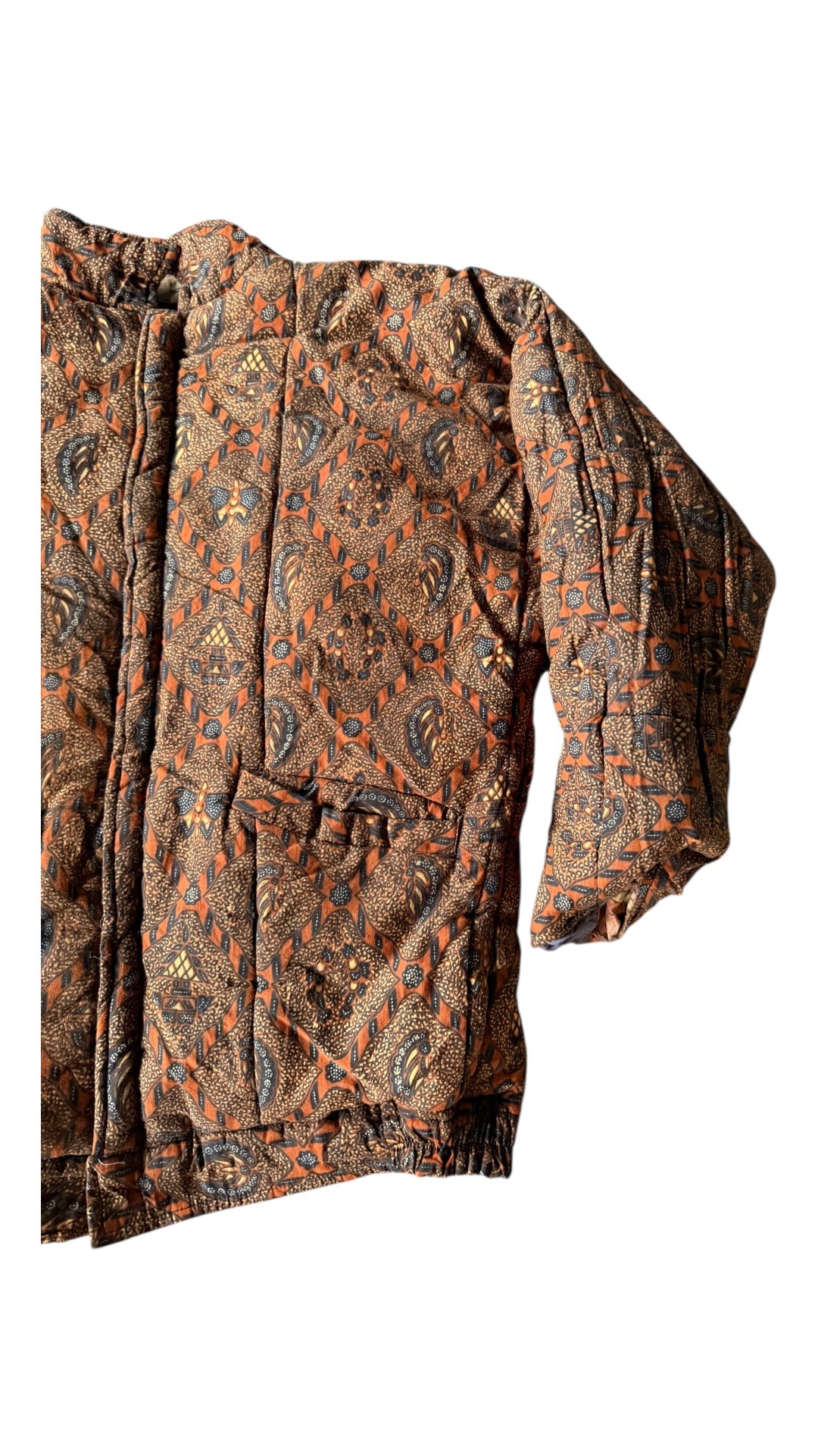 VTG Go Fish Reversible Patchwork Jacket Sz S