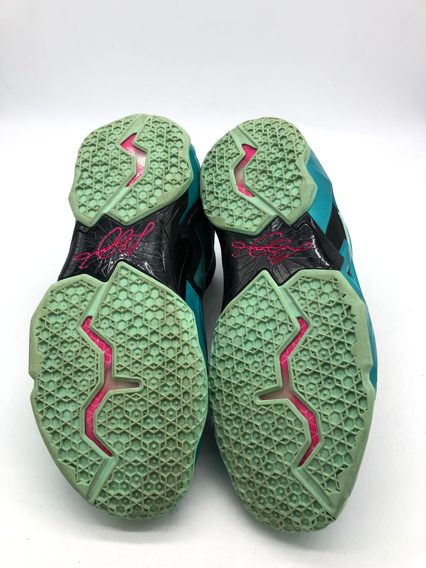 Preowned Nike LeBron 11 South Beach Sz 10M/11.5W 616175-330