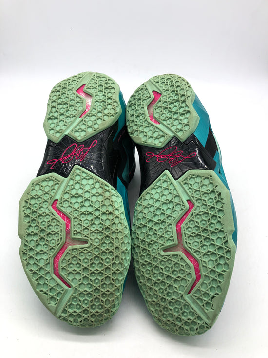 Preowned Nike LeBron 11 South Beach Sz 10M/11.5W 616175-330