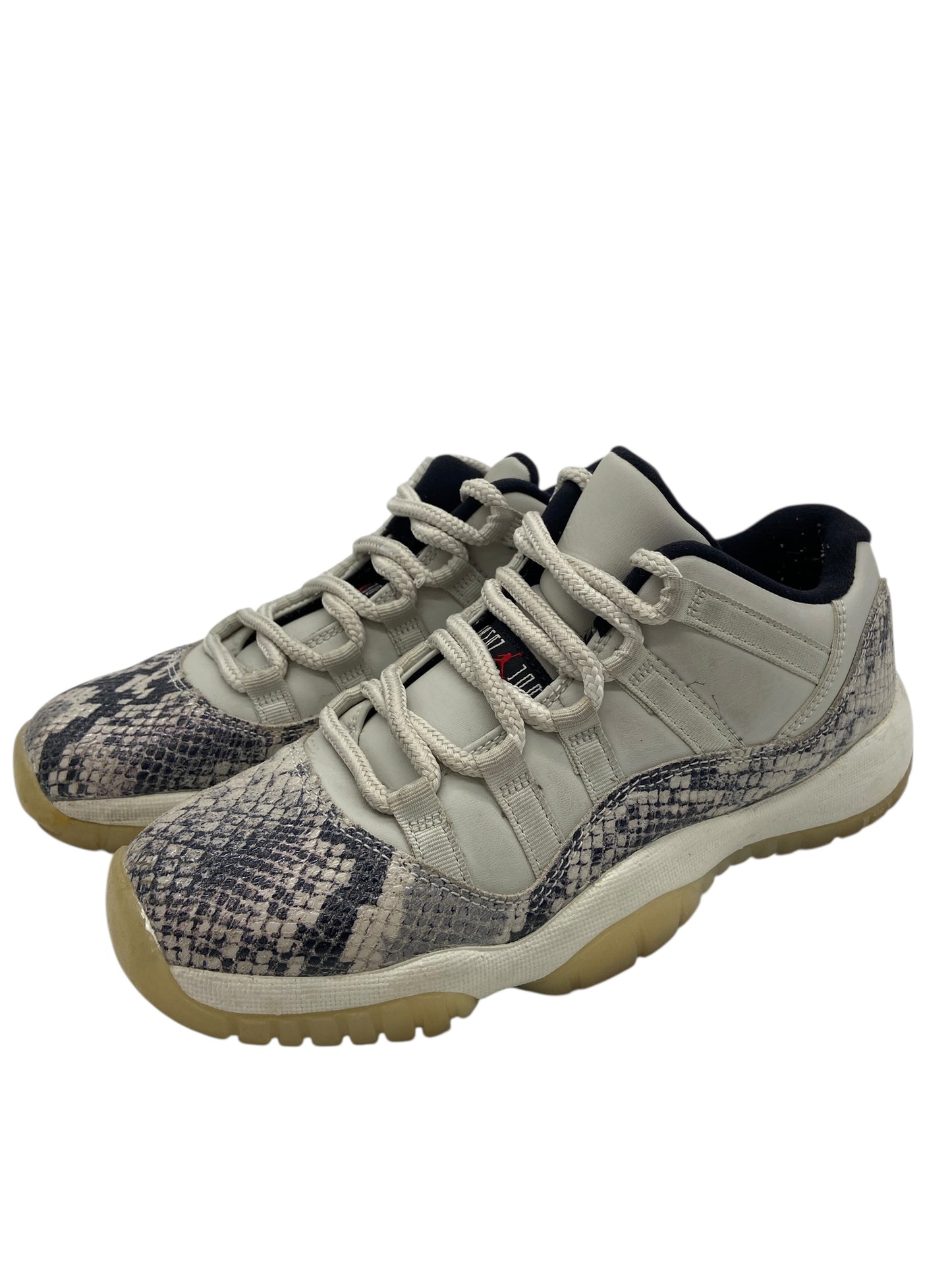 Preowned Air Jordan 11 GS Low Snake Light Bone Sz 6y
