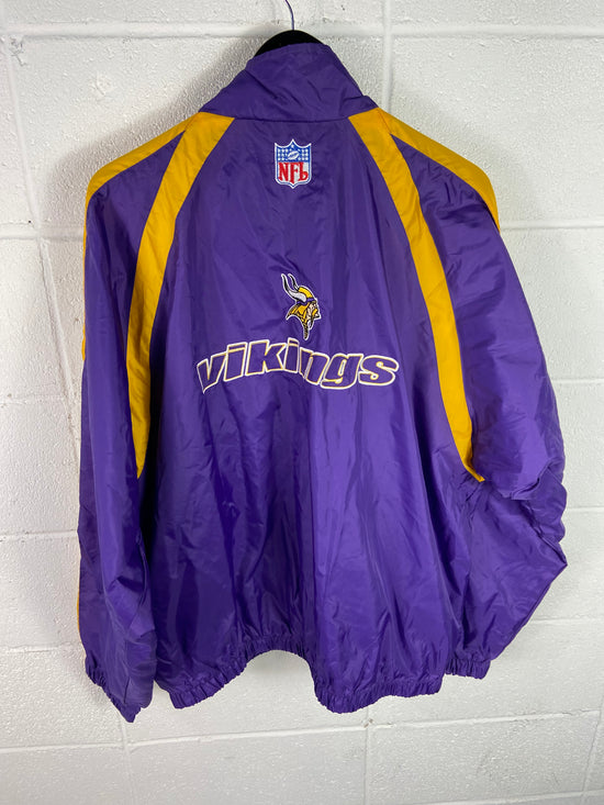 VTG Reebok Minnesota Vikings Purple Track Jacket Sz XL