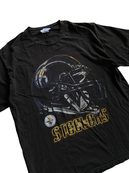 VTG Pittsburgh Steelers Helmet Tee Sz XL