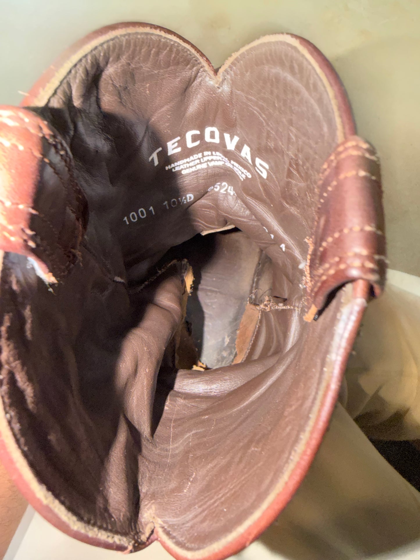 Tecovas Men's Exotic Ostrich Cowboy Boot, Size 10.5D, Mahogany