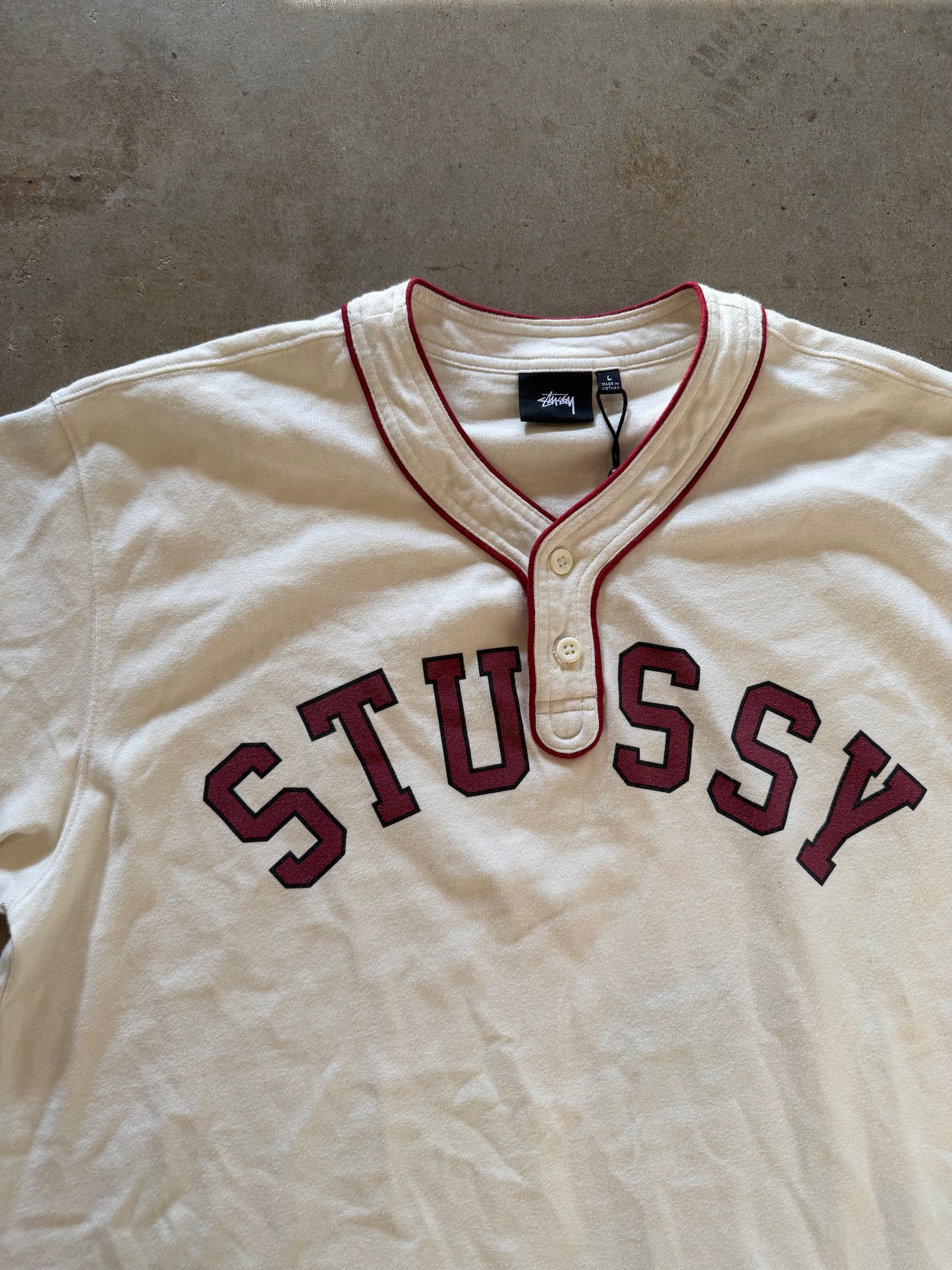 Stussy Arch Baseball Jersey Sz L