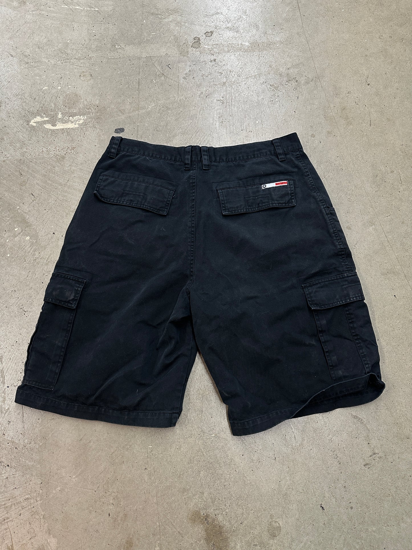 Y2K Southpole Black Cargo Shorts Sz 36