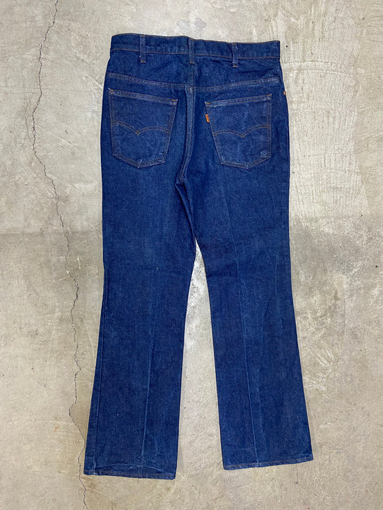 VTG Levi's Bootcut Orange Tab Dark Wash Jeans Sz 34x32