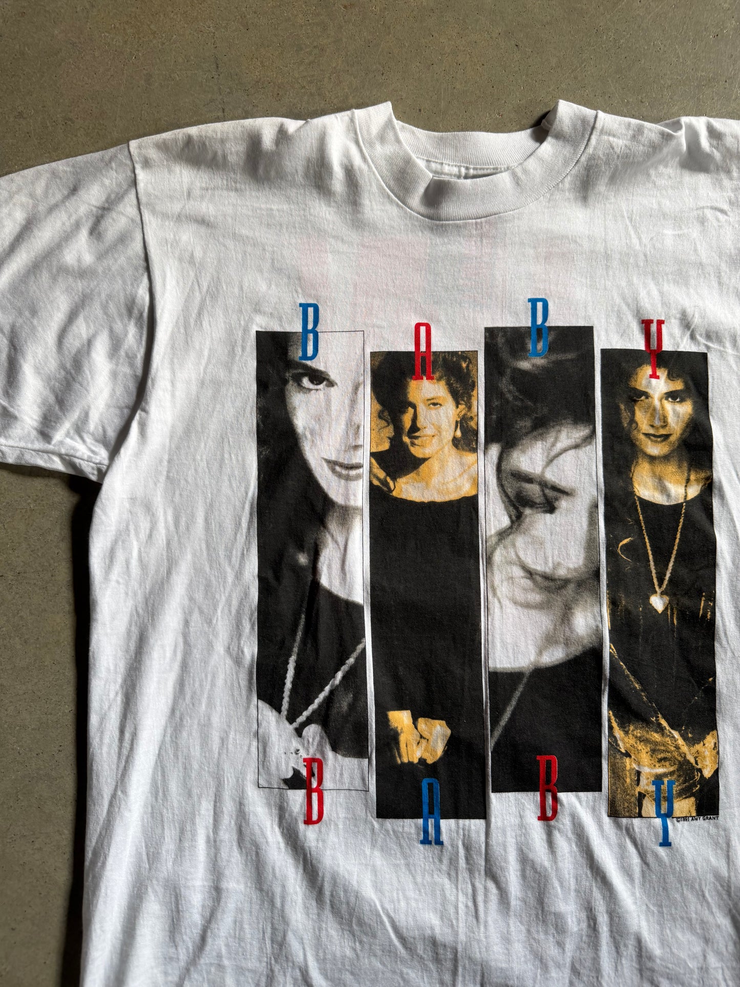 VTG 1991 Amy Grant Baby Baby Tour Tee Sz XL