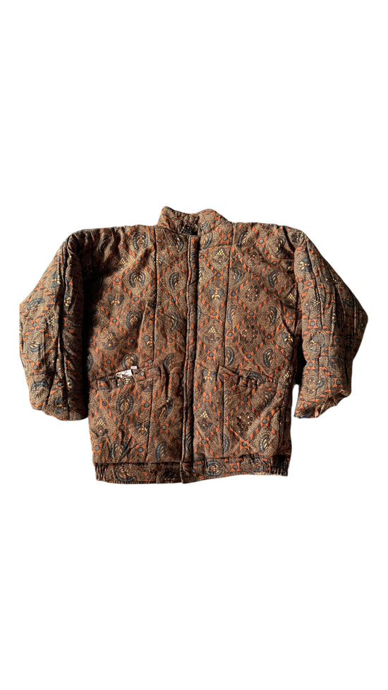 VTG Go Fish Reversible Patchwork Jacket Sz S