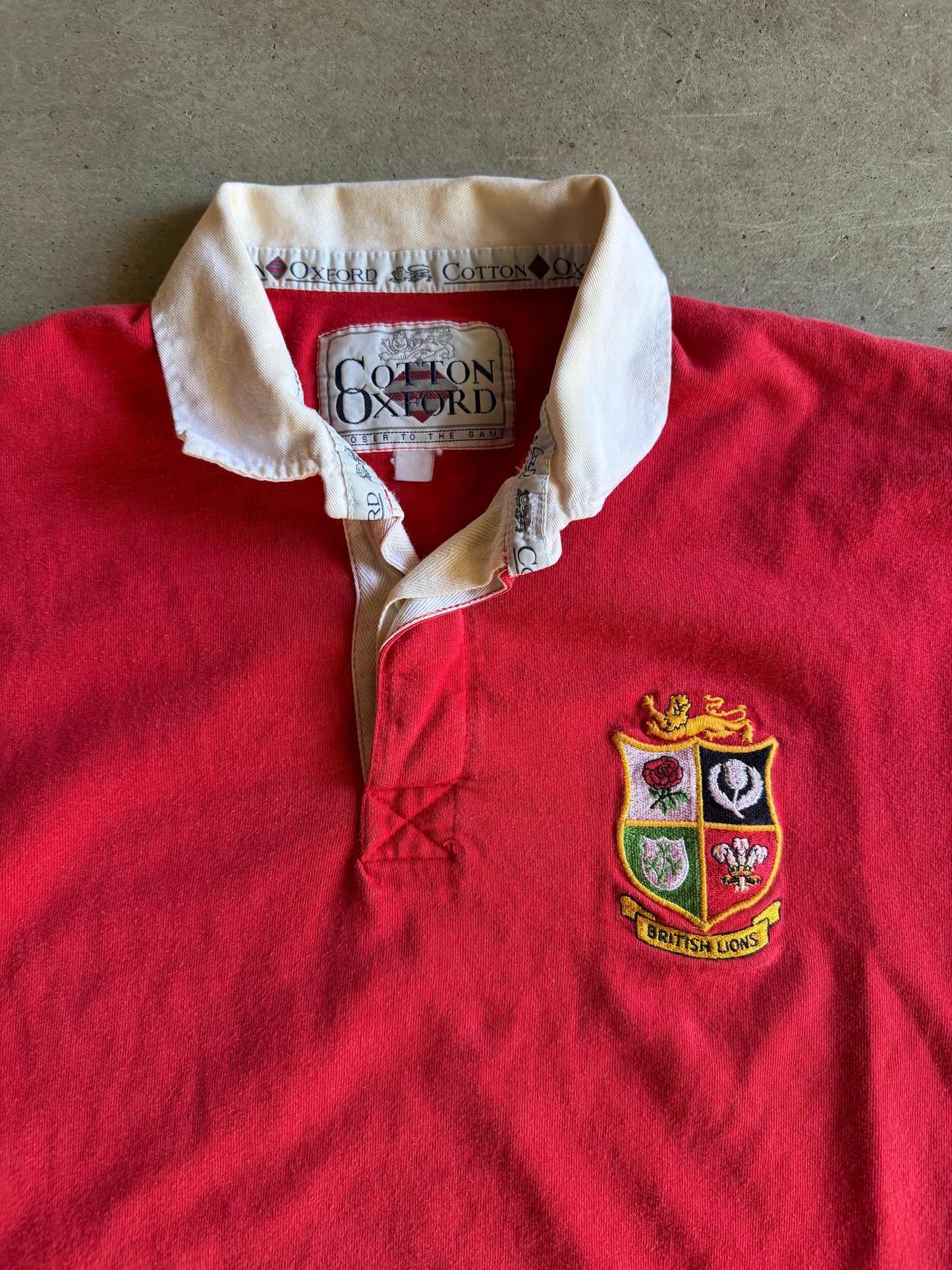 VTG British Lions L/S Rugby Shirt Sz XXL