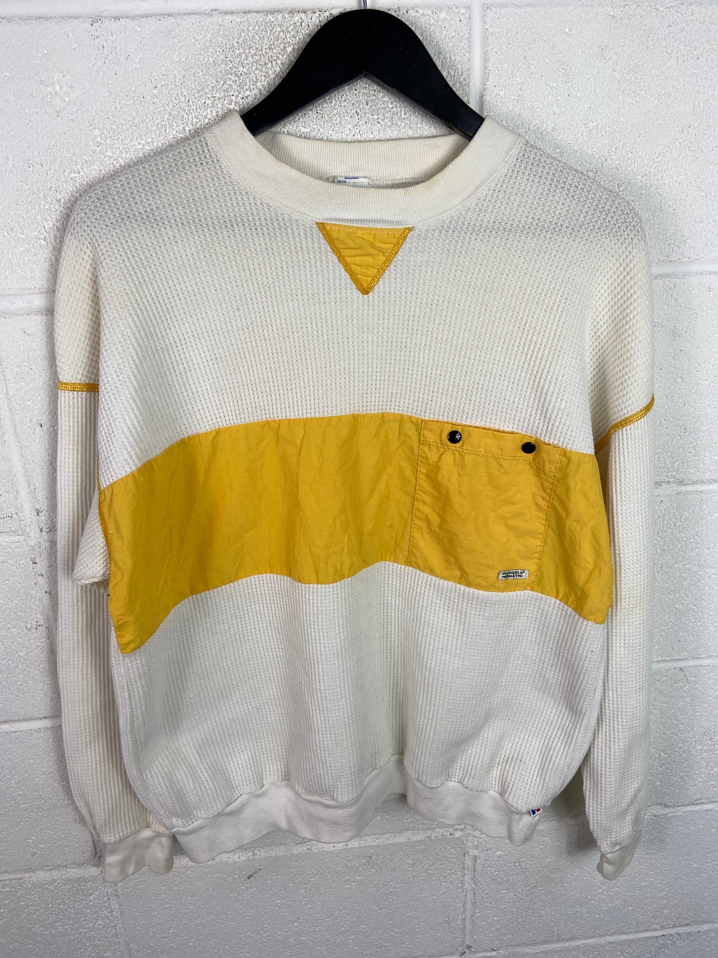 VTG Russell Athletic Thermal Pocket Shirt Sz Large