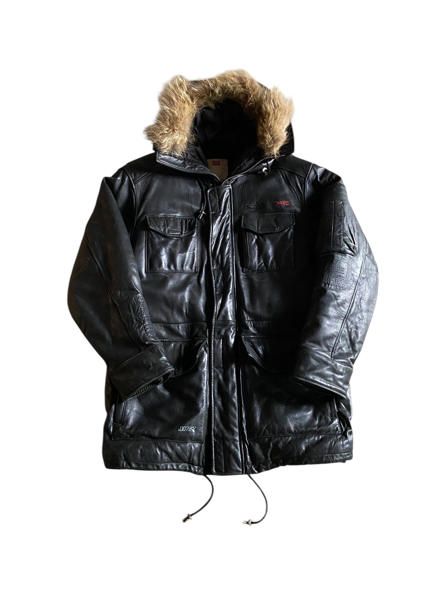 VTG Mark Ecko Complex Leather Jacket Sz L