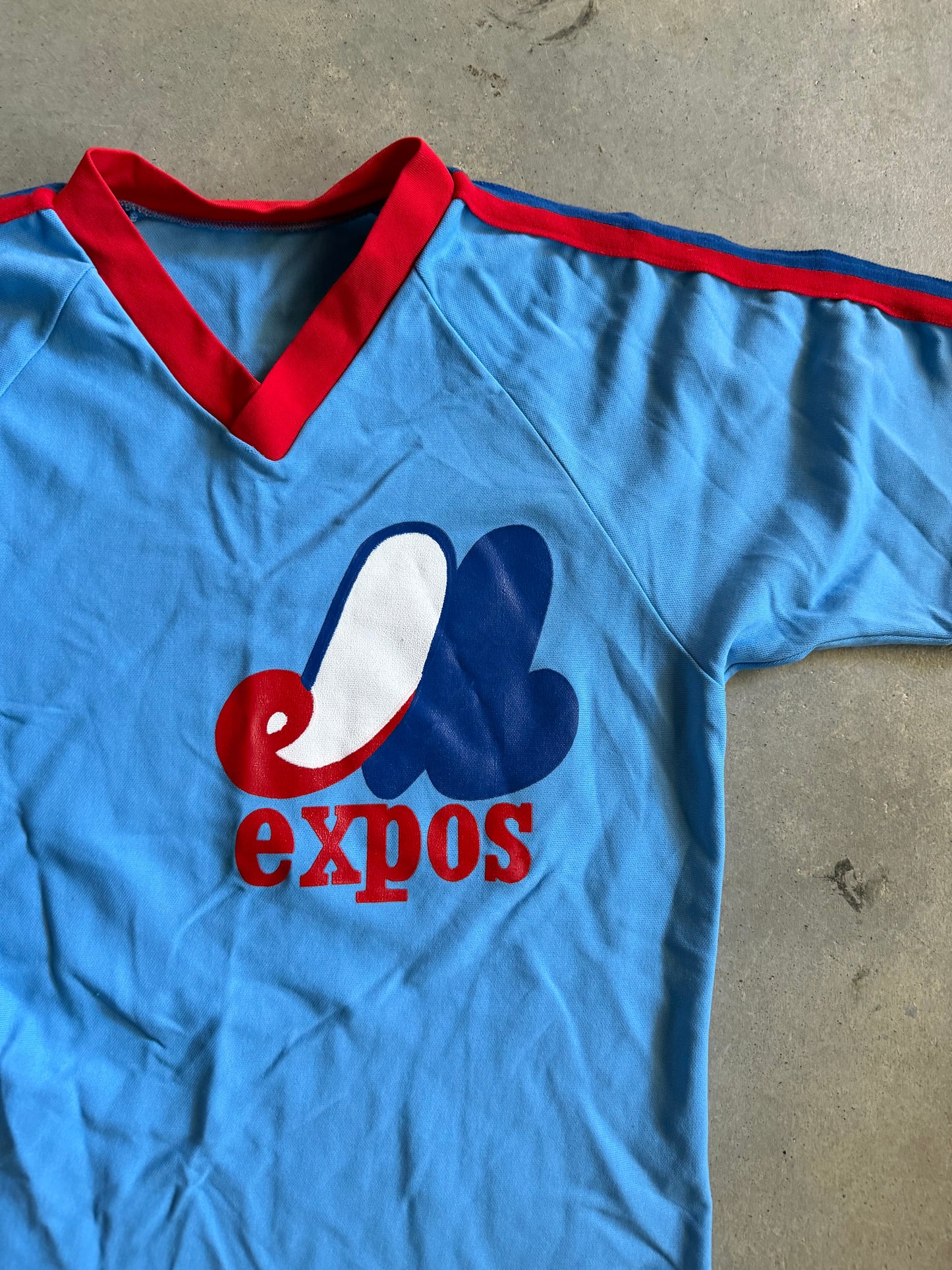 VTG Montreal Expos Sandknit Jersey Top Sz M