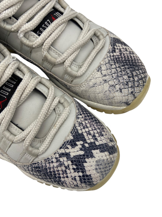 Preowned Air Jordan 11 GS Low Snake Light Bone Sz 6y