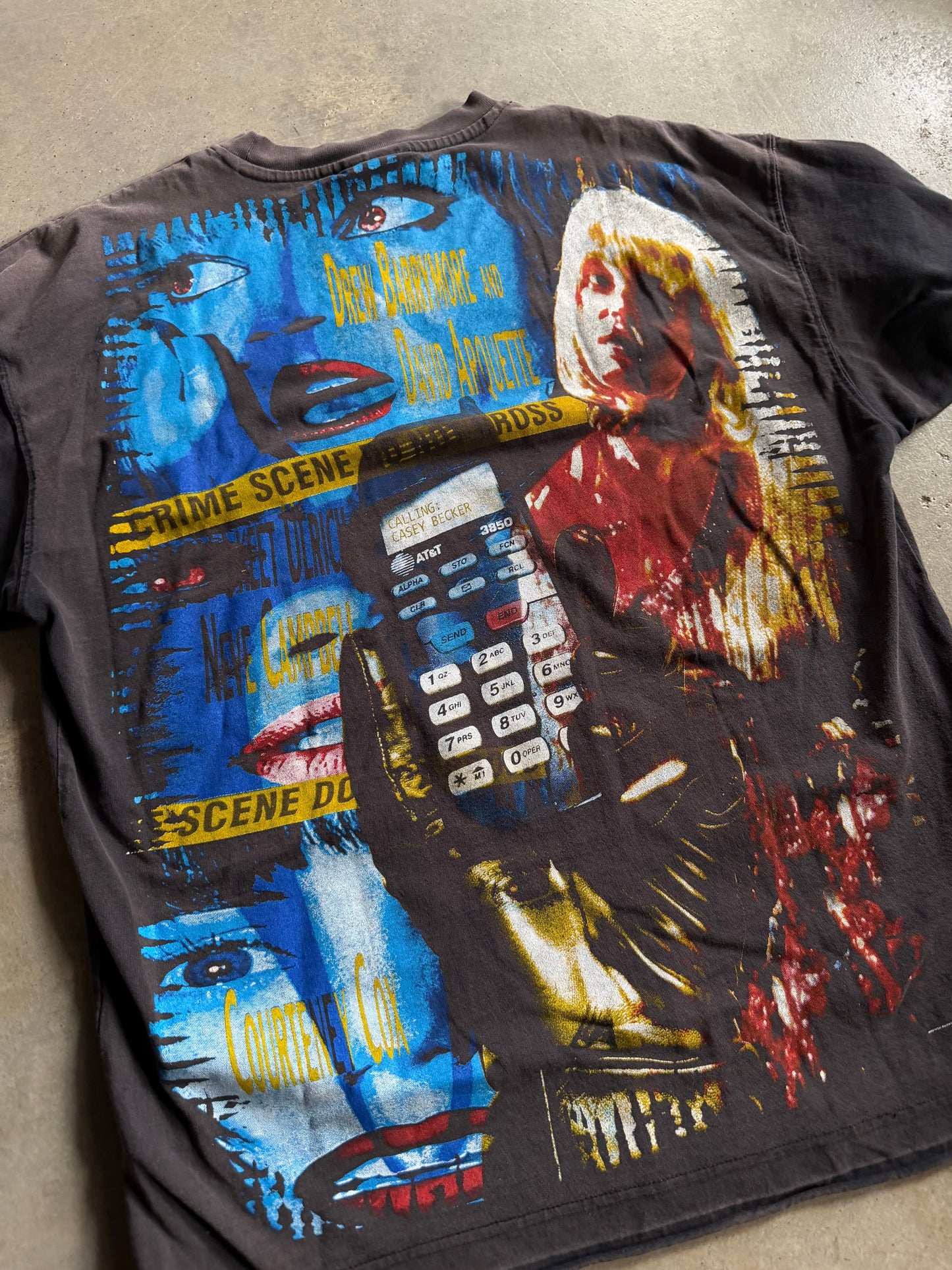 Backstock Co. Scream Ghostface Orig. Hand Faded Tee Sz L