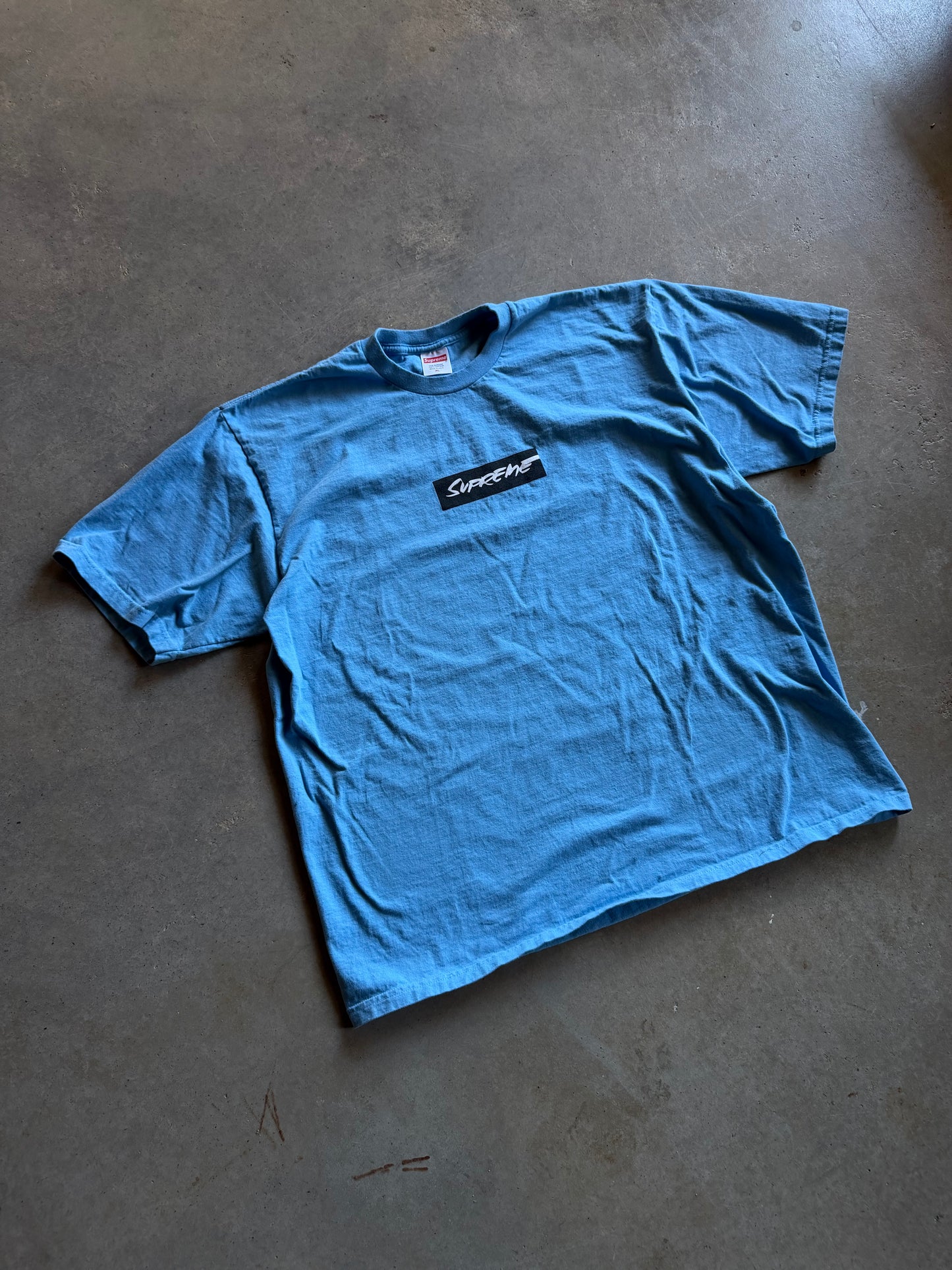 Supreme X Futura Box Logo Tee Blue Sz XL