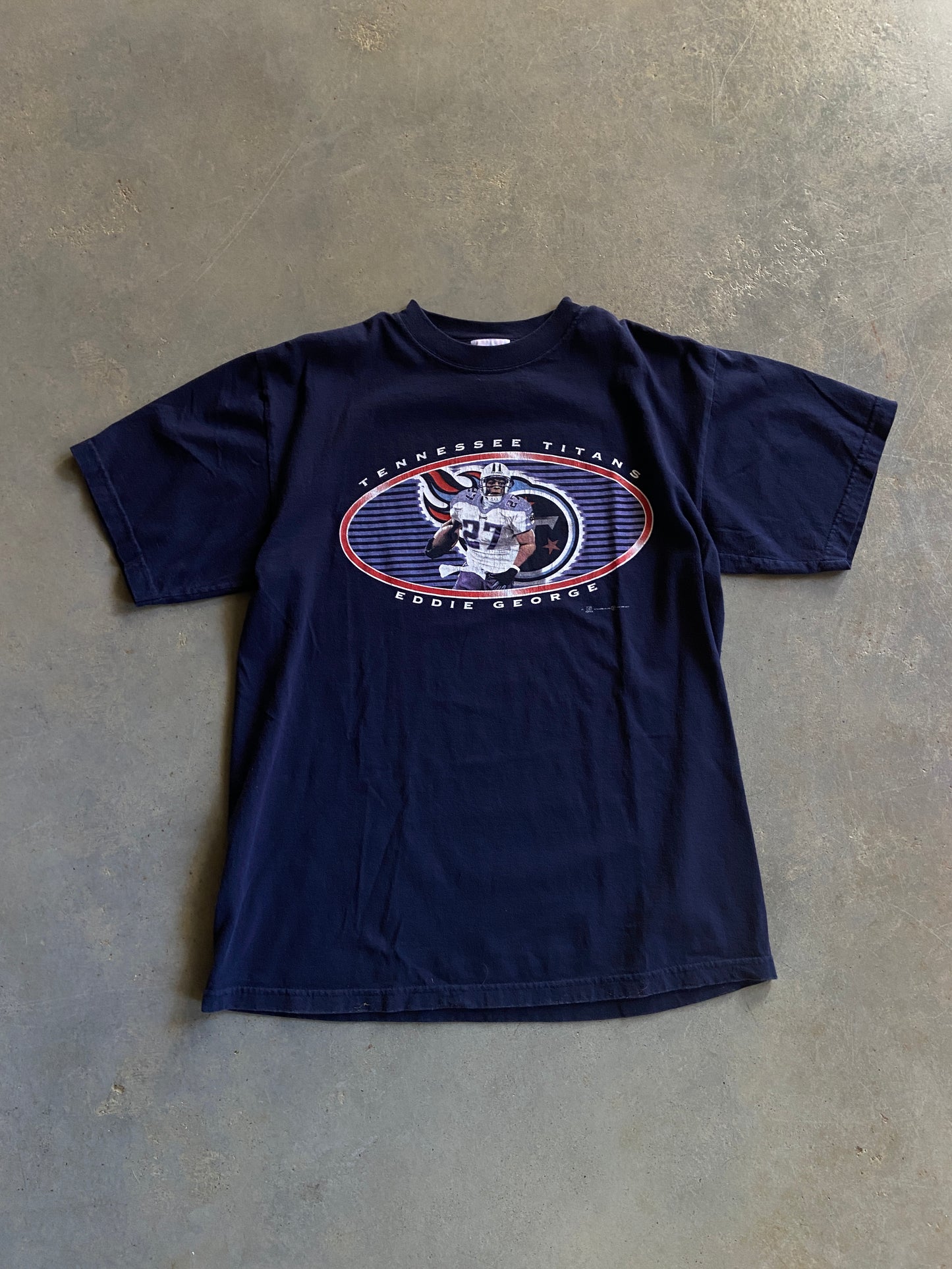 VTG Tennessee Titans Eddie George Oval Tee Sz L