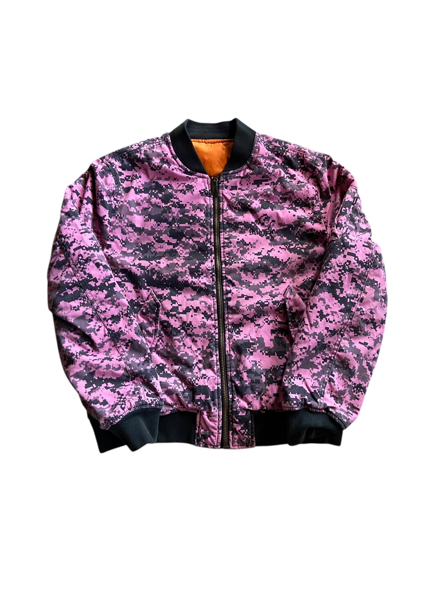 Supreme Pink Digital Camo Reversible Bomber Jacket Sz L