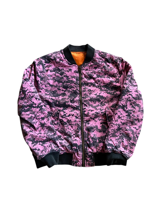 Supreme Pink Digital Camo Reversible Bomber Jacket Sz L