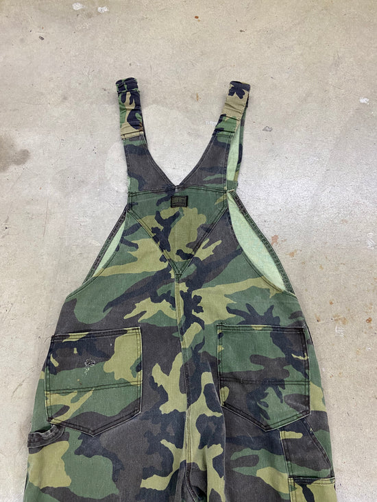 Vtg Liberty Camo Double Knee Overalls Sz 40