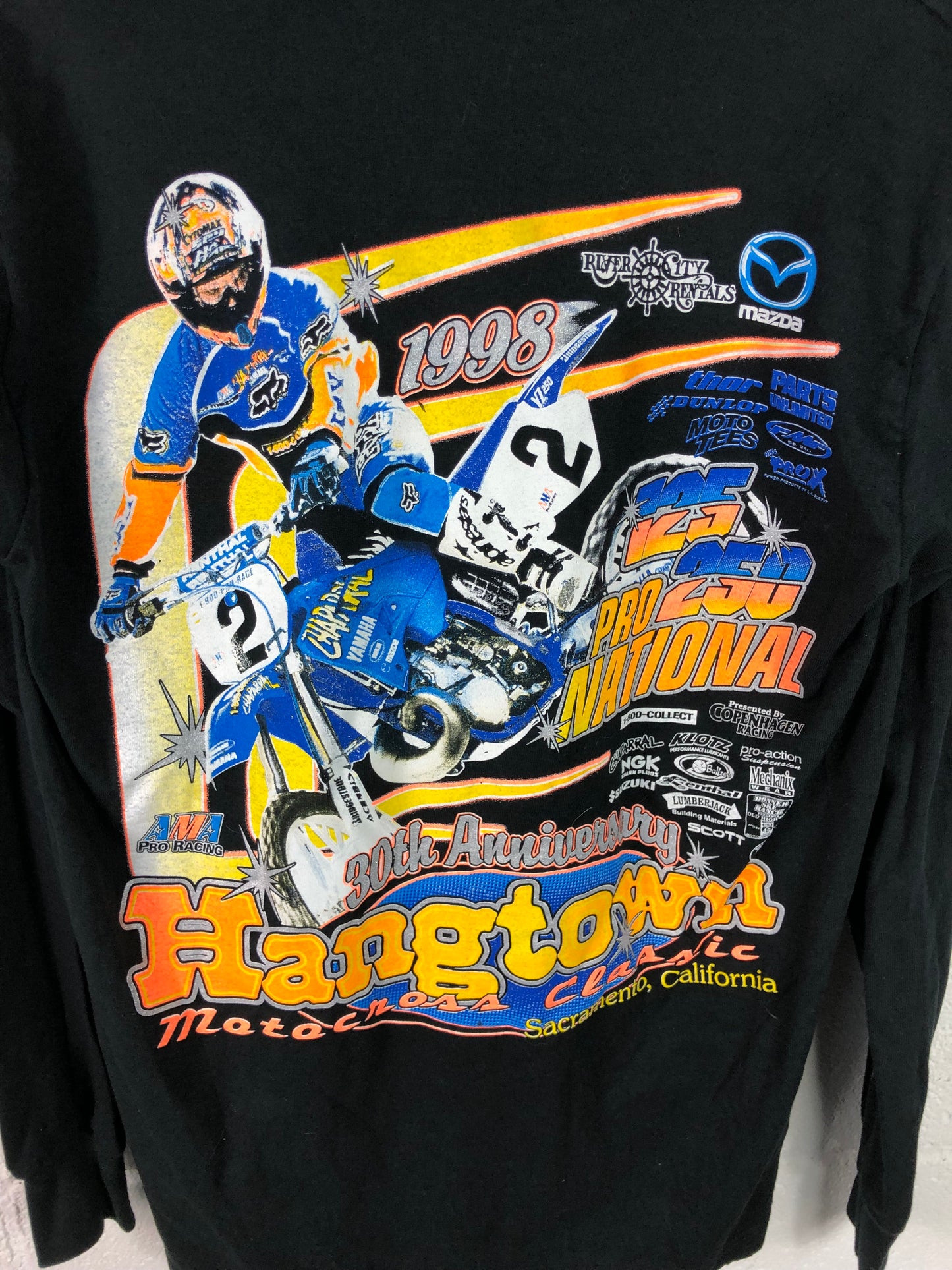 VTG Hangtown Motocross Graphic L/S Tee Sz Med