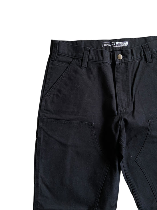 Carhartt Black Double Knee Jeans Sz 34x32