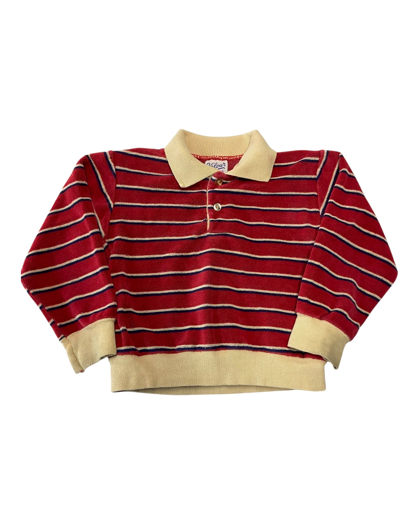 VTG Velour Fleece Rugby Shirt Sz 4T