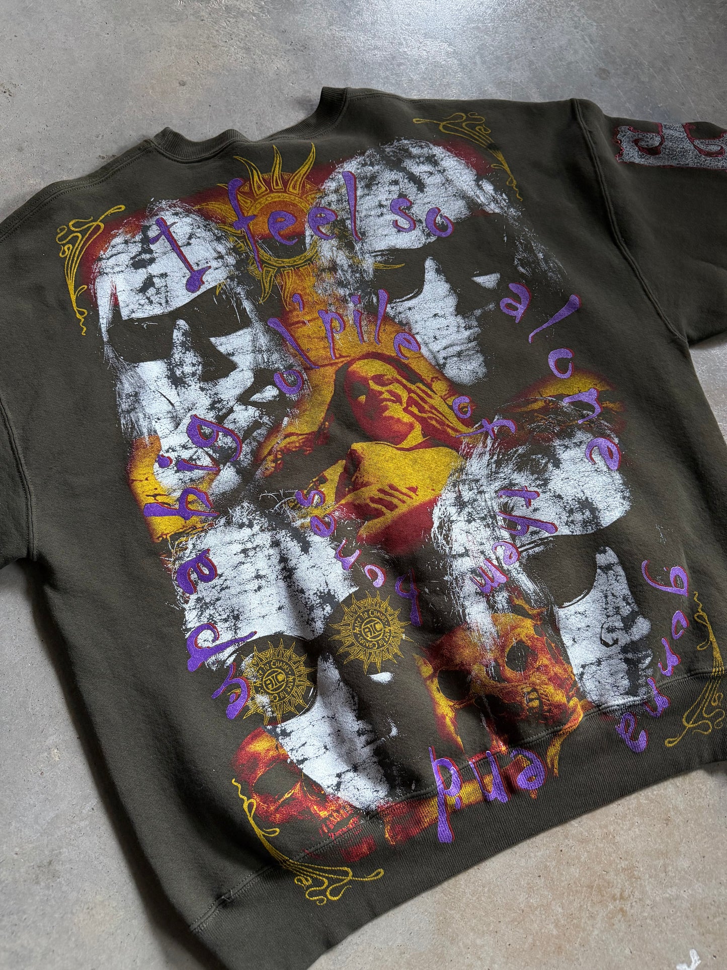 Backstock Co Alice In Chains'Dirt' Era 93' Tour L/S Vintage Faded Sweatshirt  Sz XXL