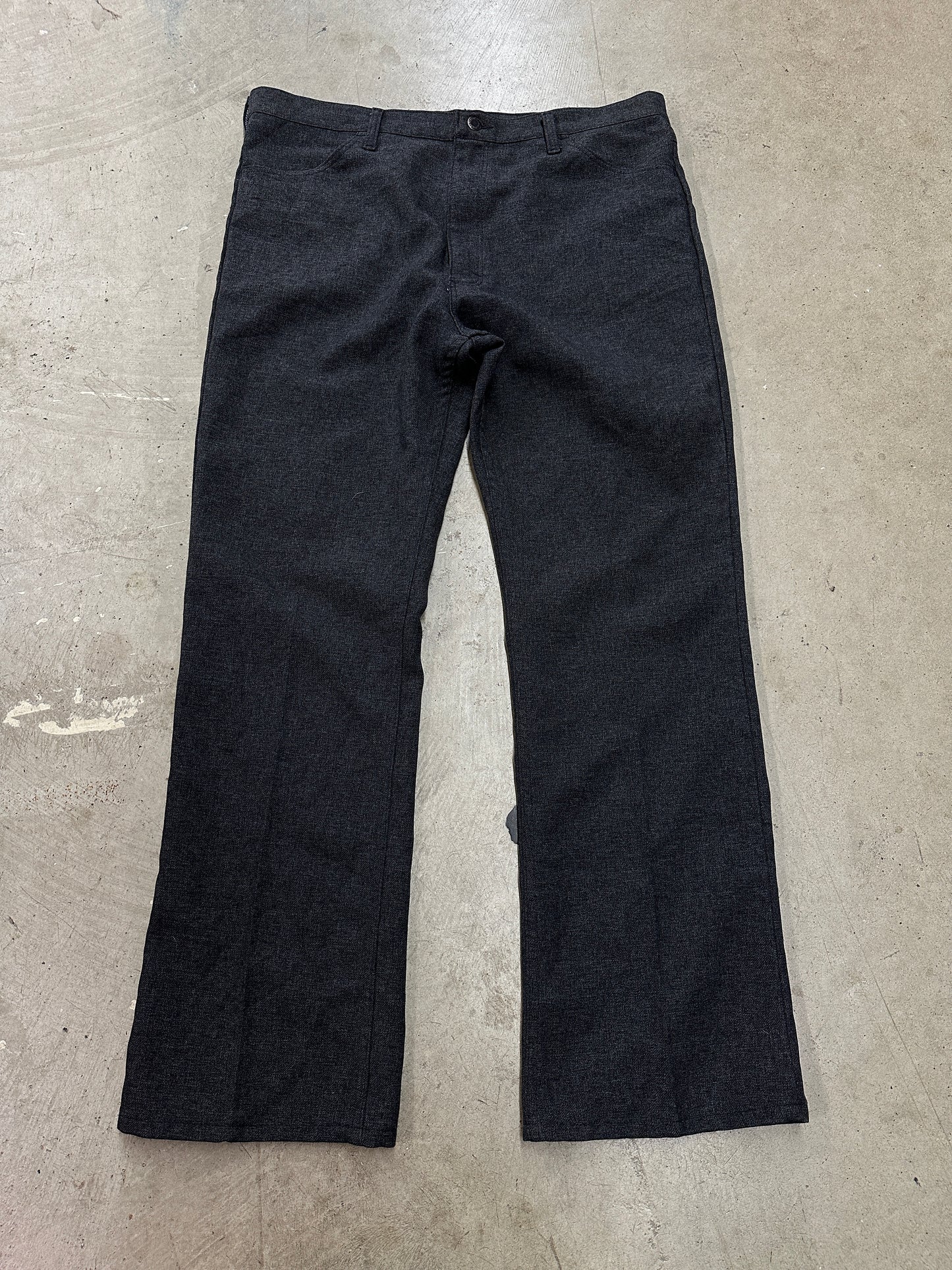 VTG Wrangler Black Polyester Jeans Sz 40x32