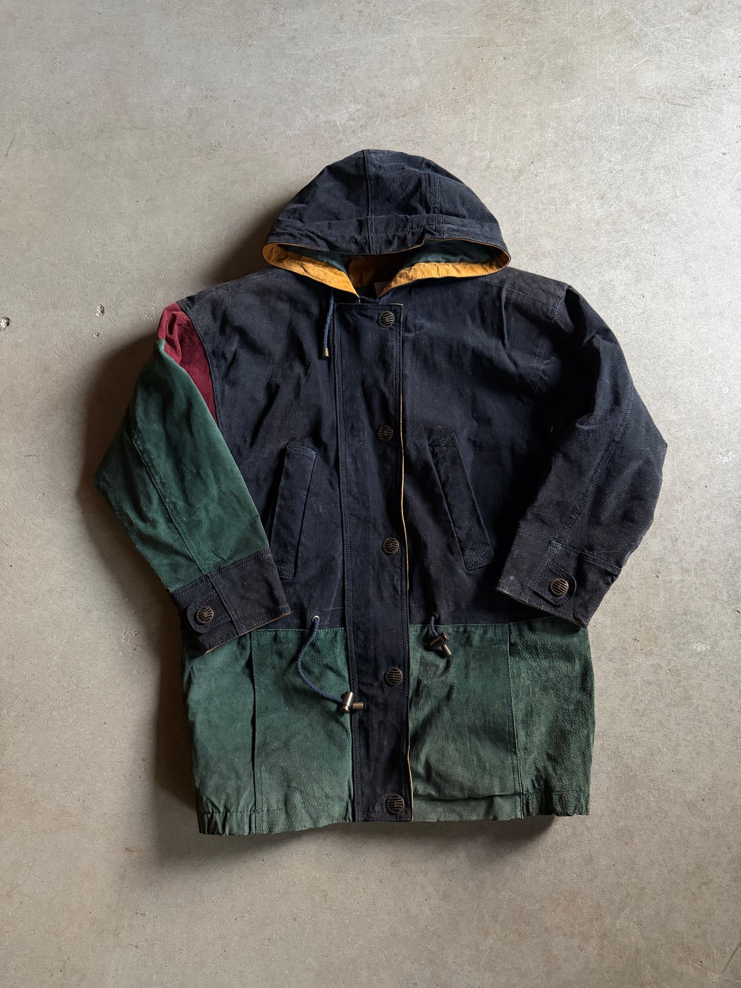 Otello Pelle Suede Hooded Jacket Sz S