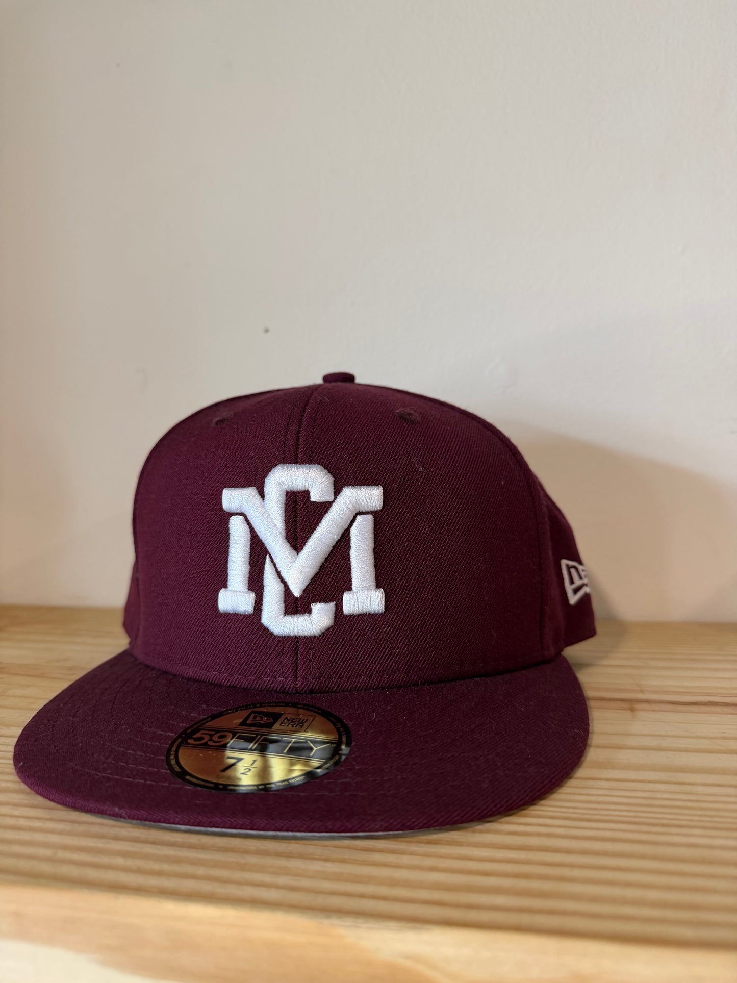 Music City Vintage Anniversary Maroon Fitted Hat Sz 7 1/2