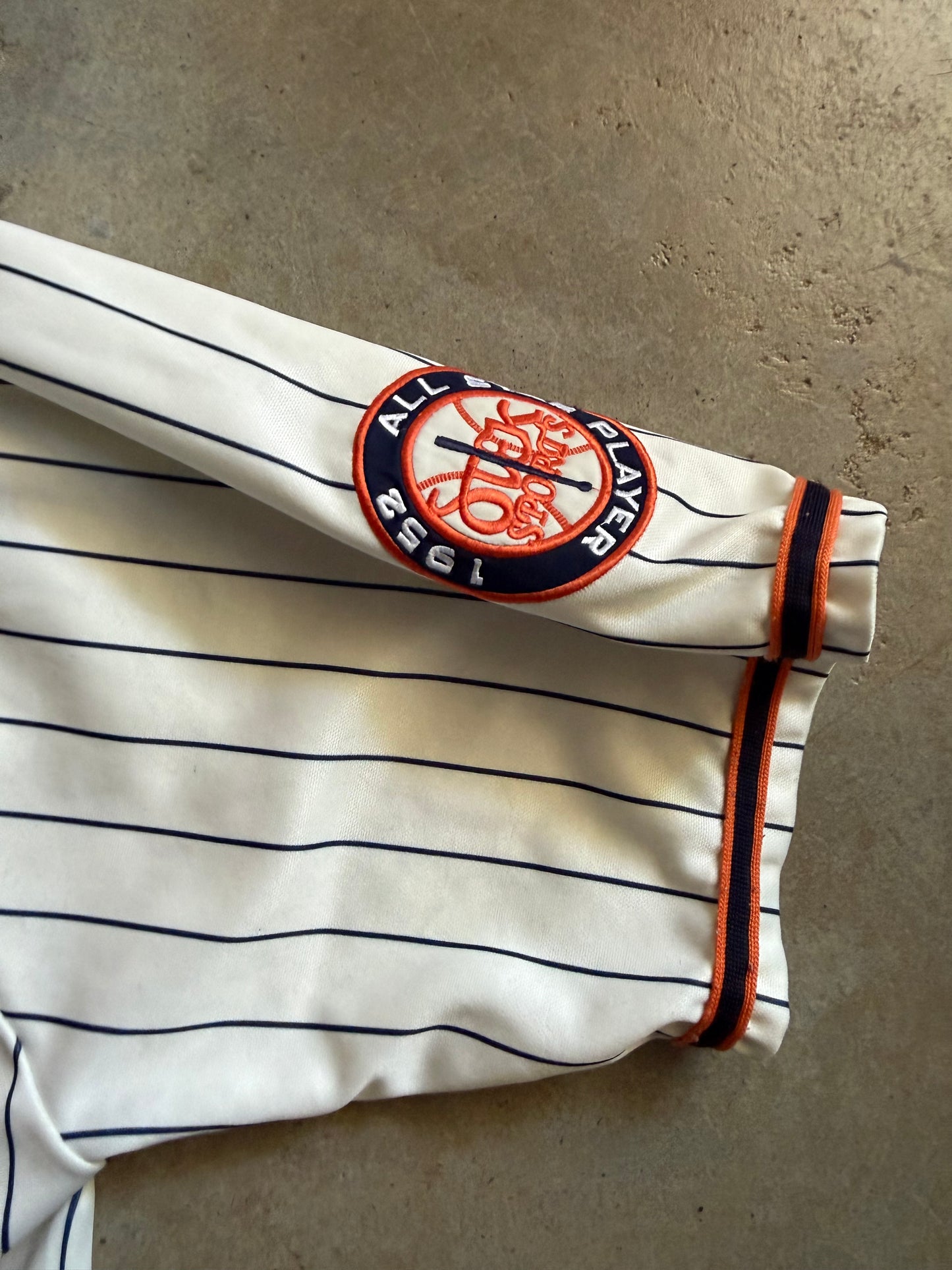 New York Otek Sports Stripe Baseball Jersey Sz L