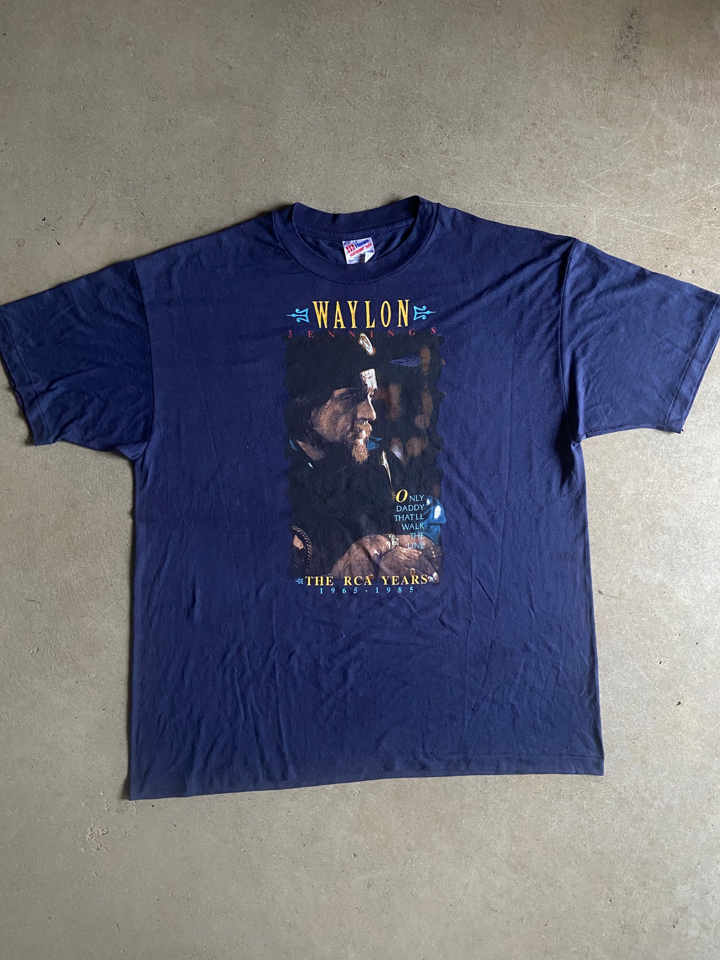 VTG Waylon Jennings Only Daddy Tee Sz XL