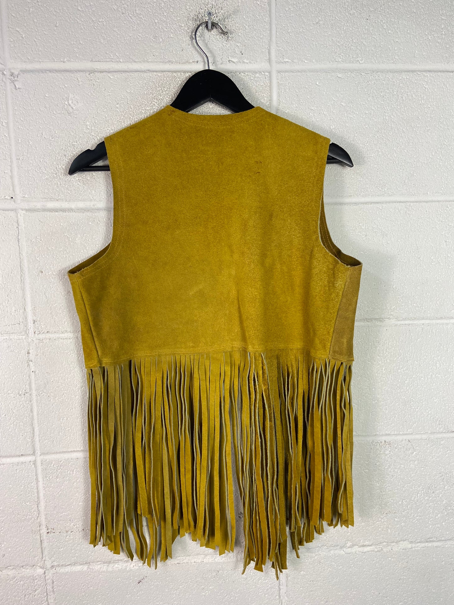 VTG Suede Fringe Vest Sz M