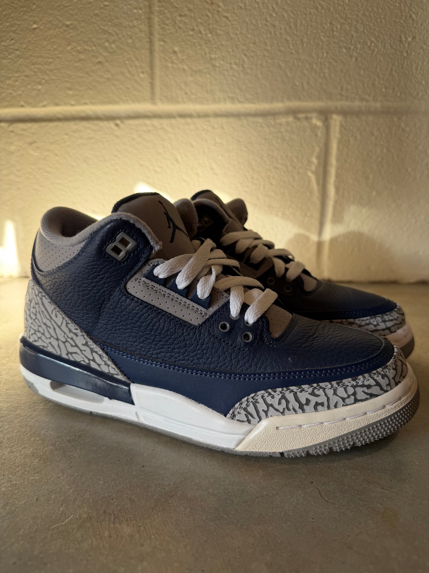 Preowned Air Jordan 3 Retro GS 'Georgetown' Sz 7y