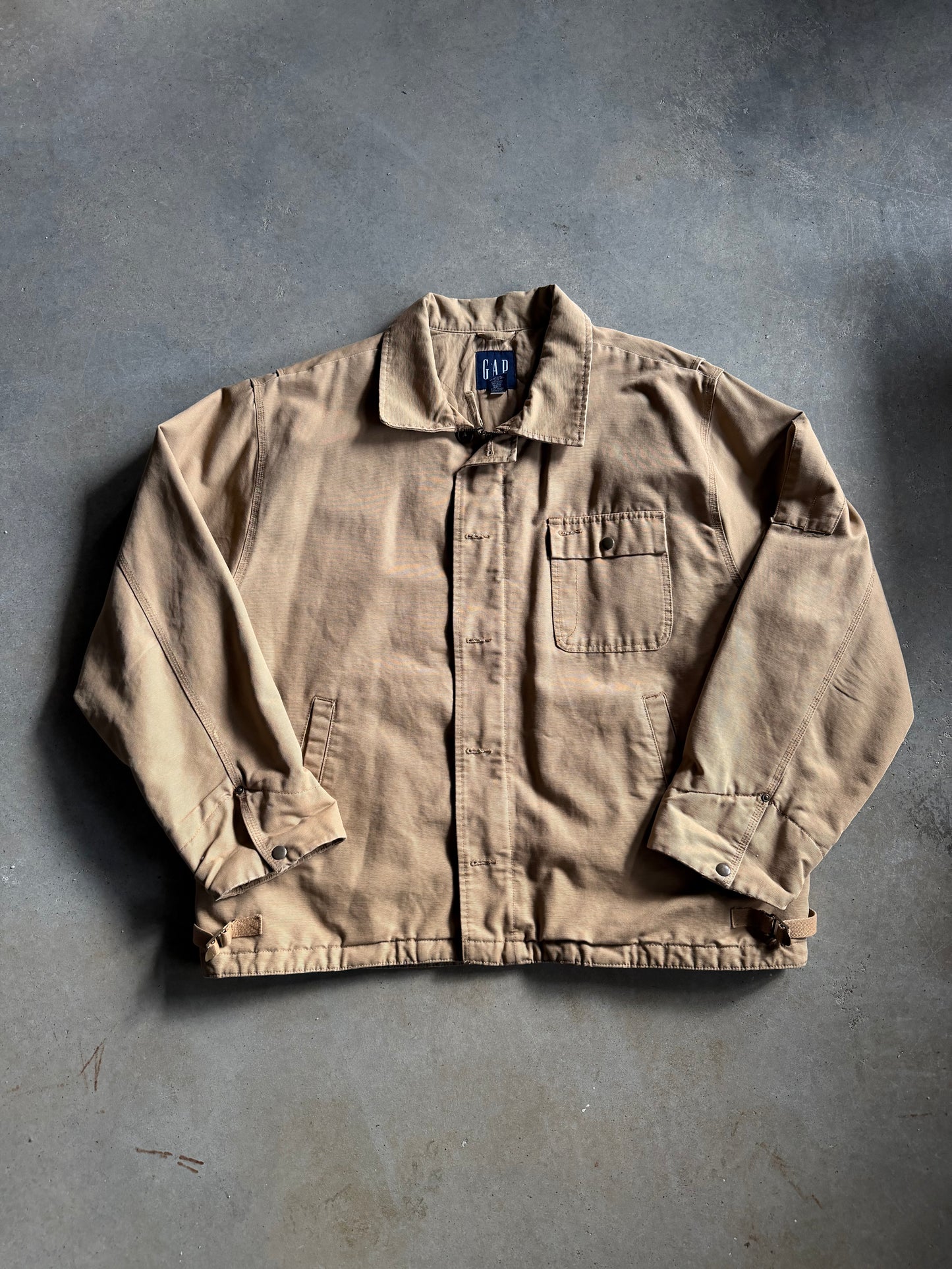 VTG GAP Tan Canvas Jacket Sz 2XL