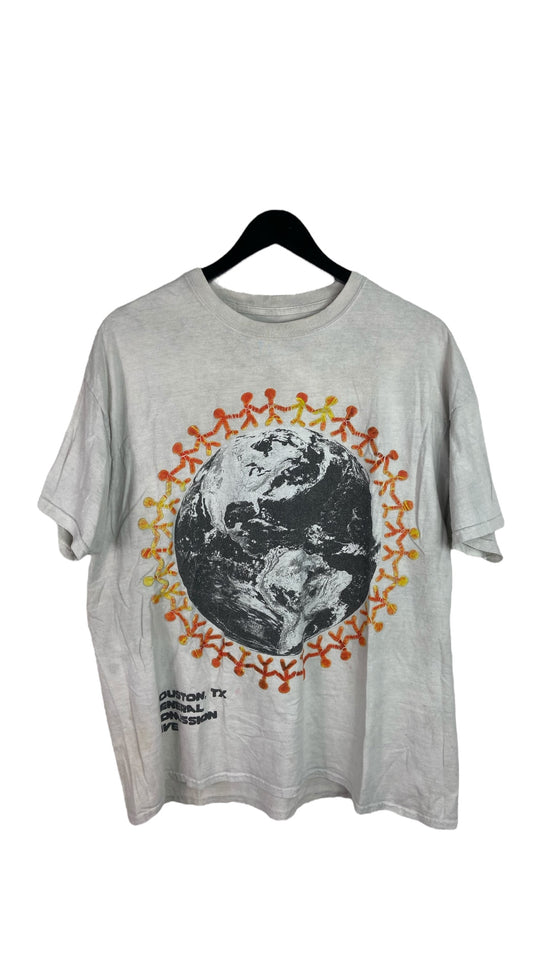 Travis Scott Astroworld Fest Globe 2019 White Tee Sz L