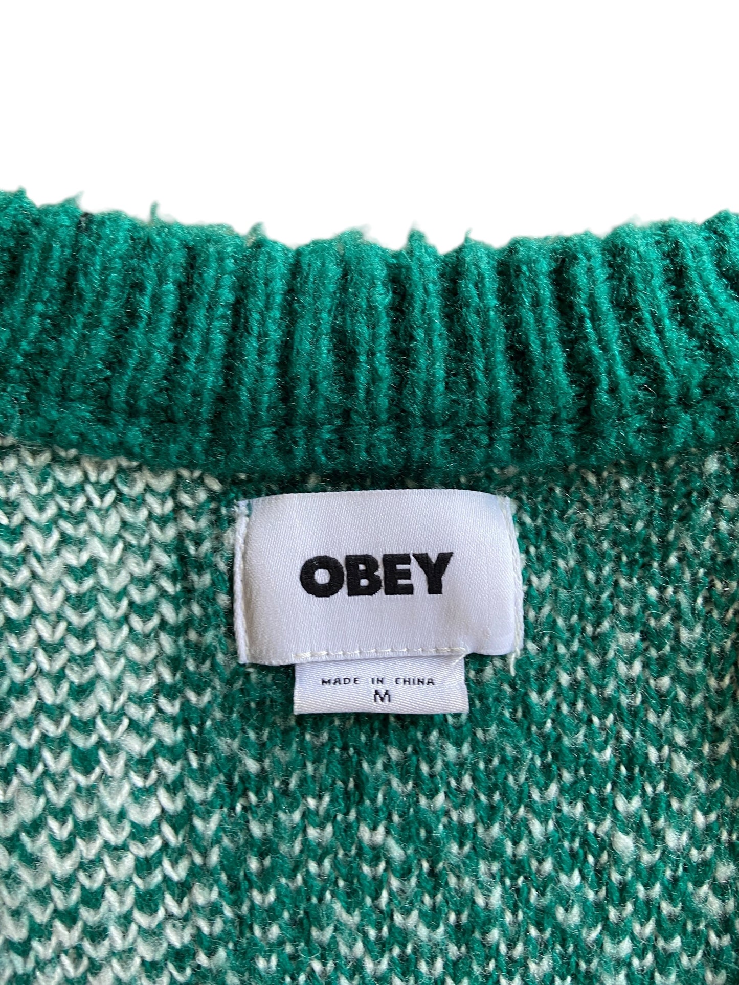 Obey Mohair Cardigan Sweater Sz M/L