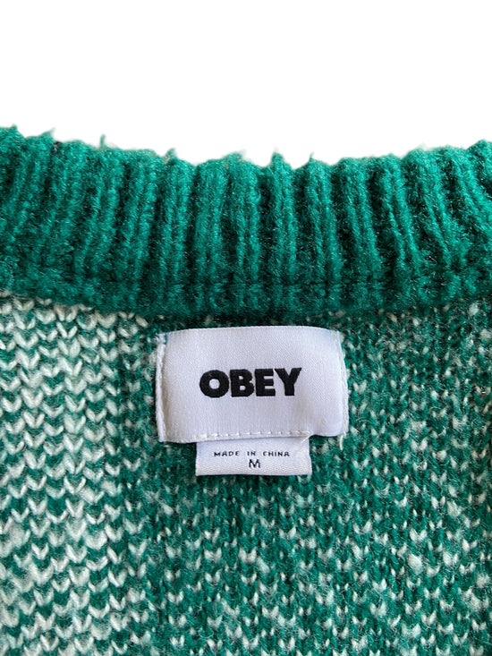 Obey Mohair Cardigan Sweater Sz M/L