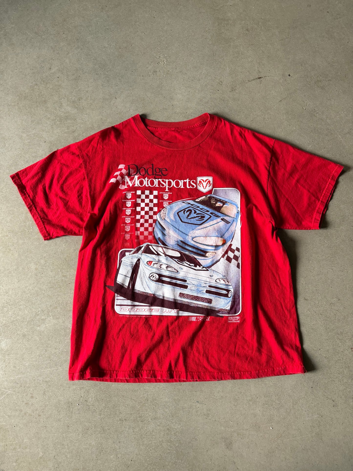 VTG Dodge Motorsports Red Car Tee Sz XL/2XL